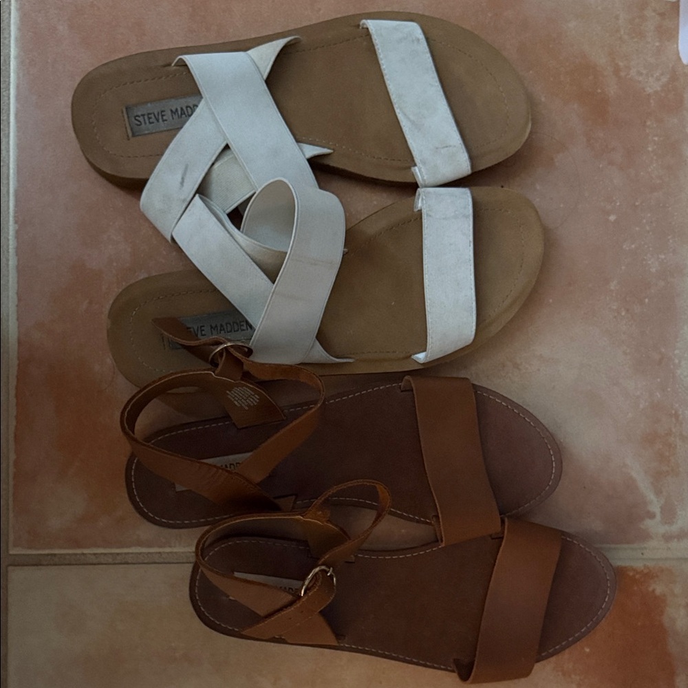 Steve Madden Women's Sandals - White and Brown